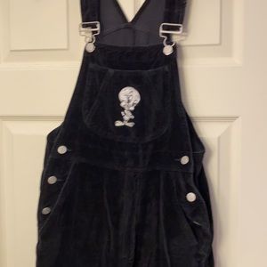 Vintage (1995) Black Velvet Tweety Bird Jumpsuit